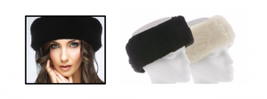 Sheepskin Head Bands - Black & White - Size: OSFM (One Size Fit Most)