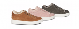LADIES HOLLY SNEAKERS -- Color: Chestnut, Grey, Pink -- Sizes: 5-6-7-8-9-10-11