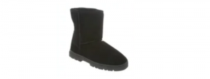 Men's Sheepskin 8" Boots (Slipper) -- size 9-10-11-12-13-14-15 -- Color Black with Outdoor Sole