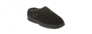 Men's Sheepskin Unisex Slide Slipper -- size 4-5-6-7-8-9-10-11-12-13-14 -- Color Black with Outdoor Sole